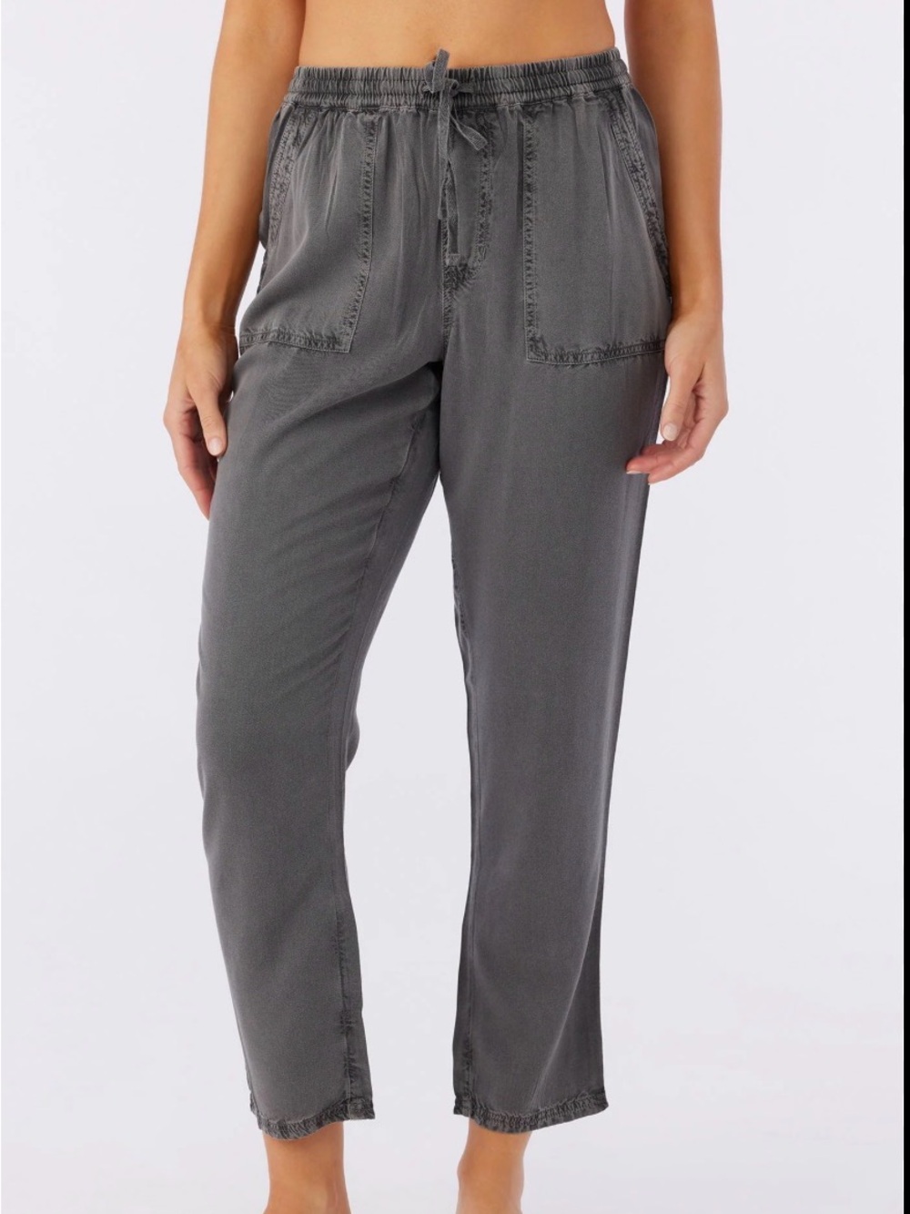 Zara Charcoal Elastic Waist Pull-On Pants
